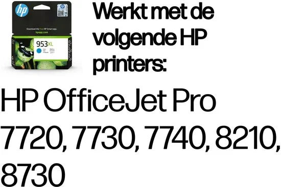 HP 953XL - Inktcartridge / Cyaan / Hoge Capaciteit