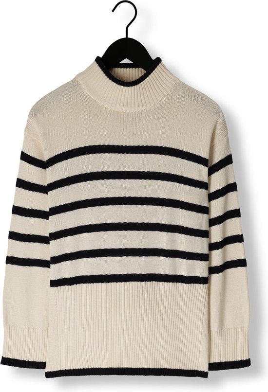 Minus Leonie Turtleneck Knit Pullover Truien & vesten Dames - Sweater - Hoodie - Vest- Ecru - Maat M
