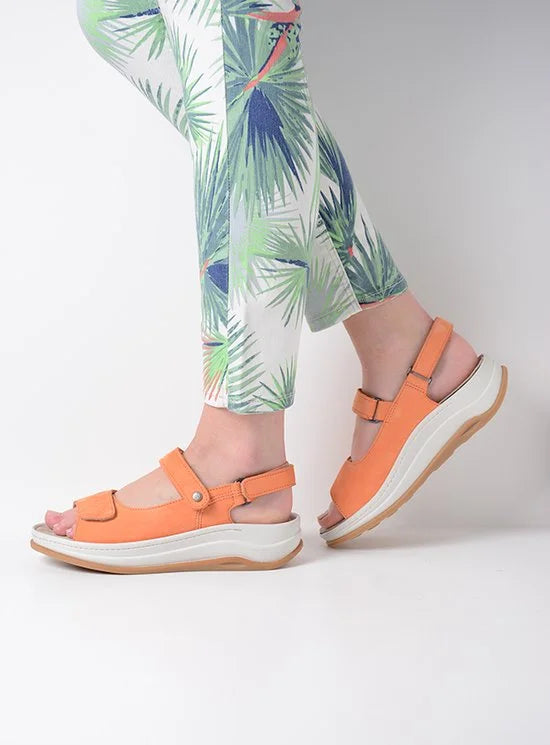 Wolky Sandalen Adura oranje nubuck