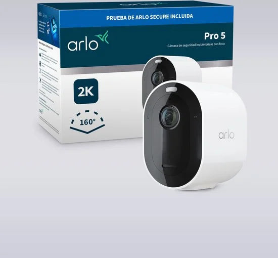 Arlo Pro 5 2K Spotlight Draadloze Beveiligingscamera, 1 cam-kit wit