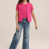 WE Fashion Meisjes wide leg jeans met stretch