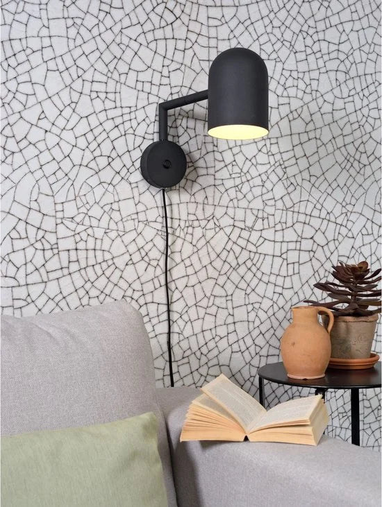 it's about RoMi Wandlamp Marseille - Zwart - 29x12x27cm - Binnen Modern