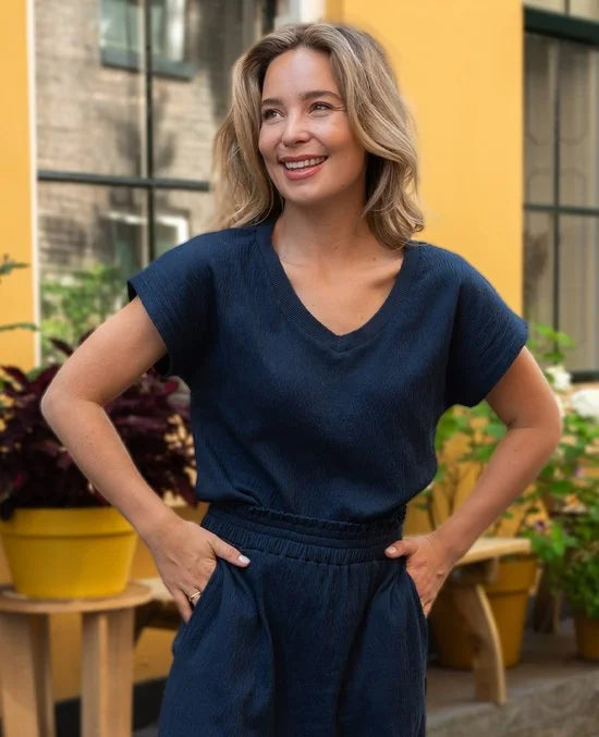 Top Blauw van Je m'appelle - Dames - Maat XXL