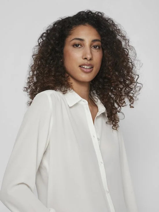 VILA VILUCY BUTTON LS TUNIC Dames T-shirt - Maat 44
