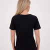 T-shirt Zwart van Je m'appelle - Dames Travelstof- Maat XXL