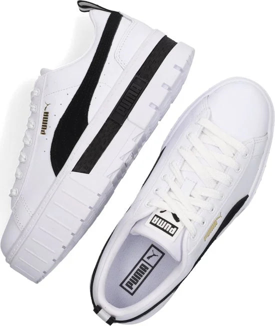 Puma Mayze Lth Wn Lage sneakers - Leren Sneaker - Dames - Wit - Maat 39