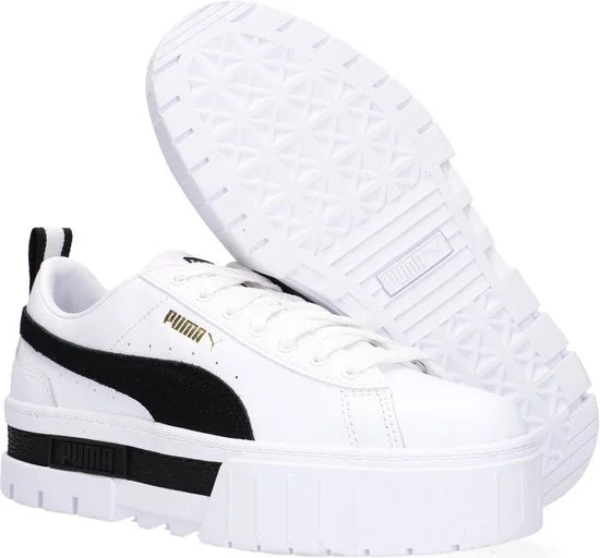 Puma Mayze Lth Wn Lage sneakers - Leren Sneaker - Dames - Wit - Maat 39