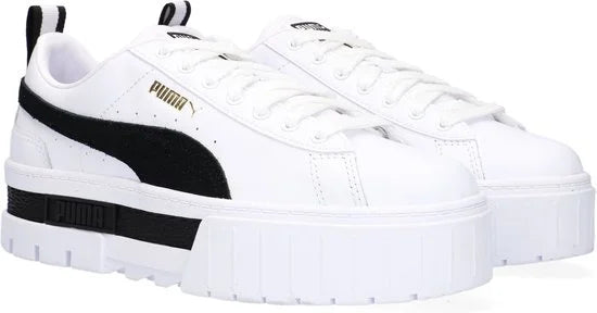 Puma Mayze Lth Wn Lage sneakers - Leren Sneaker - Dames - Wit - Maat 39