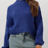 Ydence Knitted Sweater Soraya Truien & vesten Dames - Sweater - Hoodie - Vest- Blauw - Maat XS