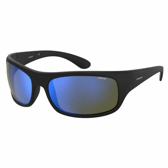 Polaroid 07886 0VK 5X - Mtt Black/Blue - Zonnebril - Zwart