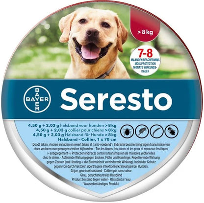 Seresto Teken- En Vlooienband Large - Anti tekenmiddel - per stuk > 8 Kg