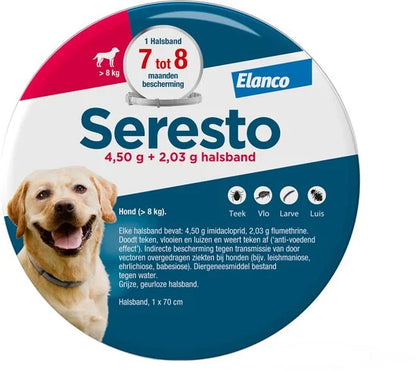 Seresto Teken- En Vlooienband Large - Anti tekenmiddel - per stuk > 8 Kg