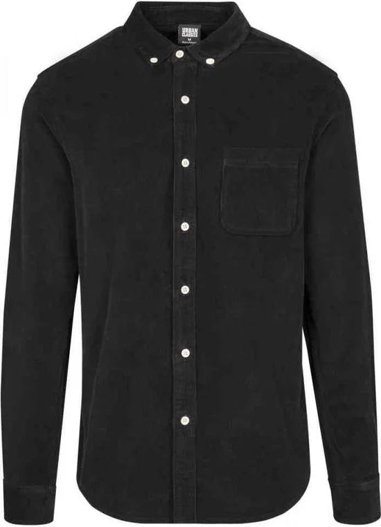 Urban Classics - Corduroy Overhemd - 2XL - Zwart