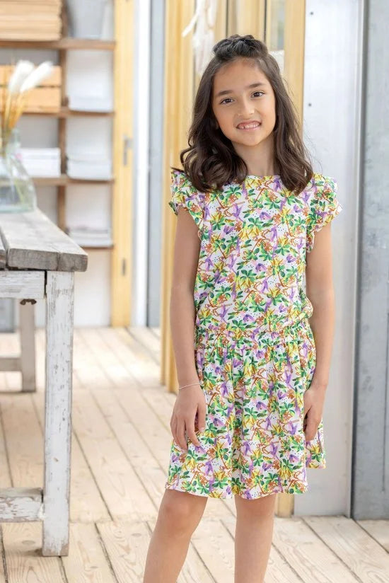 B. Nosy Y403-5871 Meisjes Jurk - Glossy ao - Maat 140
