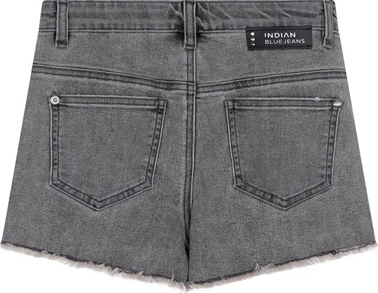 Indian Blue Jeans Meisjes jeans short pocket - Licht grijs denim