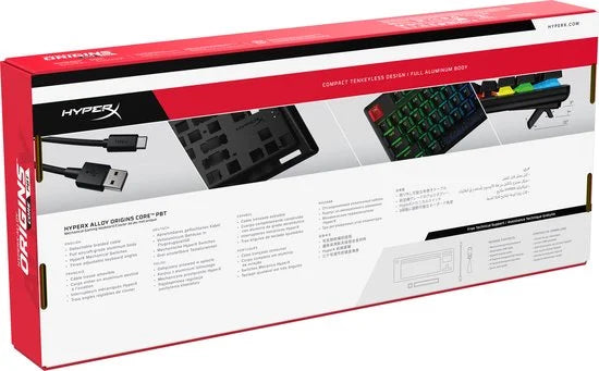 HyperX Alloy Origins Core PBT - Mechanisch Gaming Toetsenbord - HyperX Red Switch - Qwerty