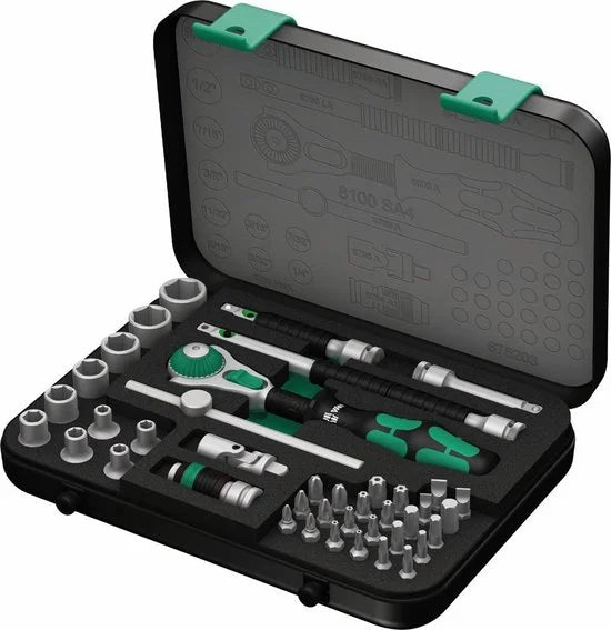 Wera 8100 SA 4 Zyklop 05003535001 Dopsleutelset Inch 1/4 (6.3 mm) 41-delig