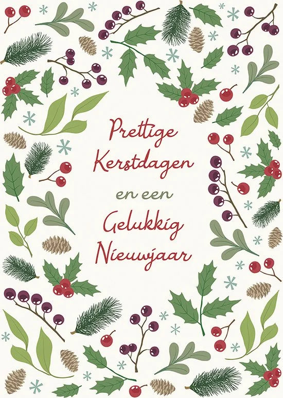 Kaarten - Kerst - Hangpak - Kerstplanten - 10st. - HPK.1034