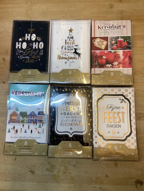 10 kerstkaarten met envelop