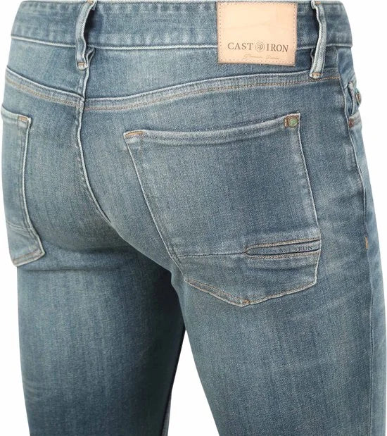 Cast Iron - Riser Jeans Lichtblauw - Heren - Maat W 34 - L 34 - Slim-fit