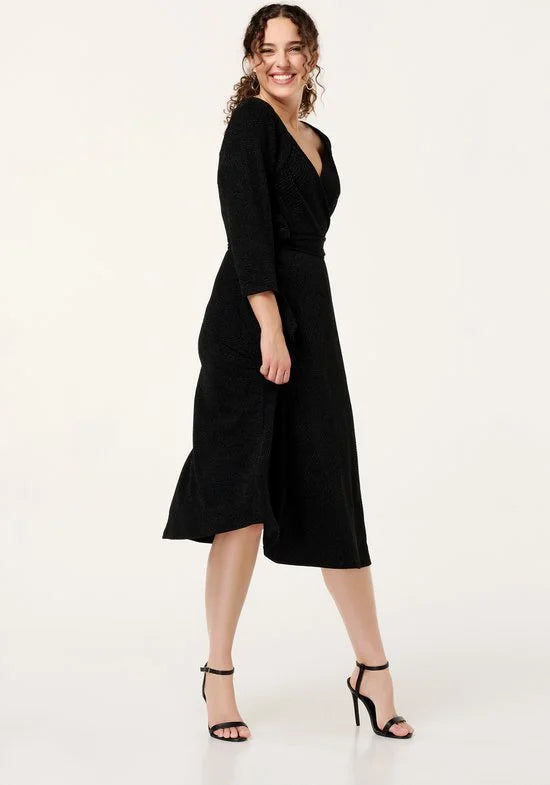 MS Mode Jurk Midi jurk met glitters