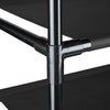 schoenenrek - 6 etages - 106 x 33 x 33 cm - smal - steeksysteem - zwart-grijs