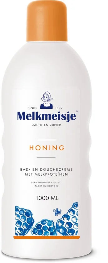 Melkmeisje Honing - 1000 ml - Bad- & Doucheschuim