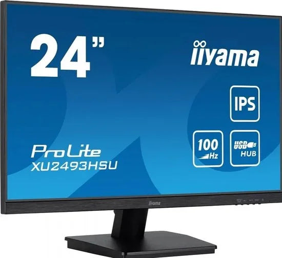 iiyama ProLite XU2493HSU-B6 - 24 Inch - IPS - Full HD - USB-Hub