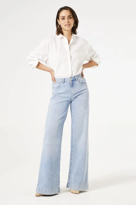 GARCIA Celia Wide Dames Wide Fit Jeans Blauw