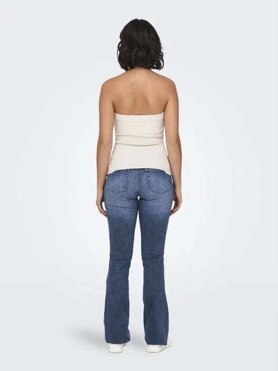 Only Dames Jeans Broeken ONLBLUSH MID FLARED TAI305 flared Fit Blauw Volwassenen