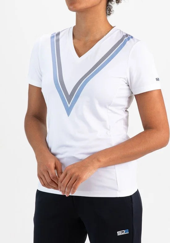 SJENG SPORTS - evelinn - Tennis t-shirt korte mouw dames - Wit