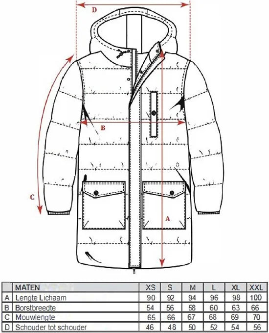 Cappuccino Italia - Heren Jas winter Hooded Winter Jacket Navy - Blauw - Maat XXL
