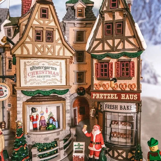 Lemax - 'Wintergarten Lane' - Verlicht gebouw - Exclusief adapter (werkt ook op batterijen)