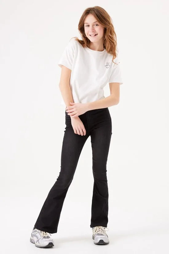 GARCIA Rianna Meisjes Flared Fit Jeans Zwart - Maat 128