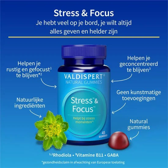 Valdispert Stress & Focus - Supplement - 45 gummies