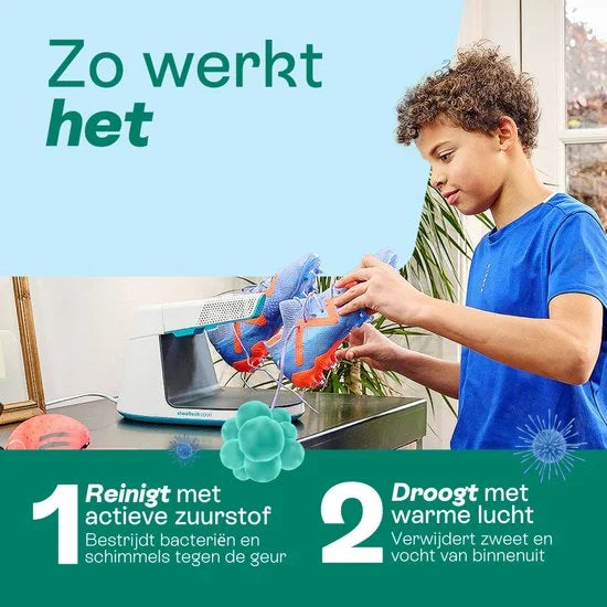 Shoefresh Opod Schoenverfrisser - Elektrische Schoendroger Tegen Geurtjes - Geurvreter voor Schoenen- Droge Schoenen - Schoendeodorant - Wit