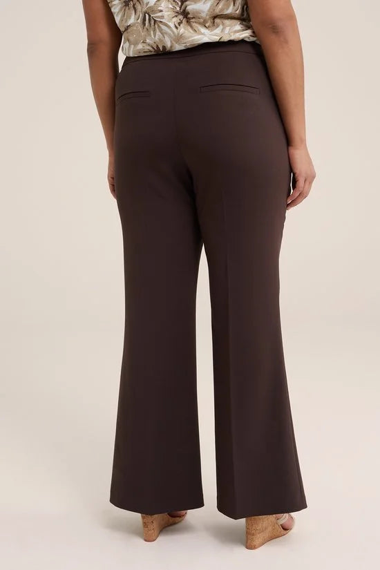 WE Fashion Dames flared pantalon - Curve