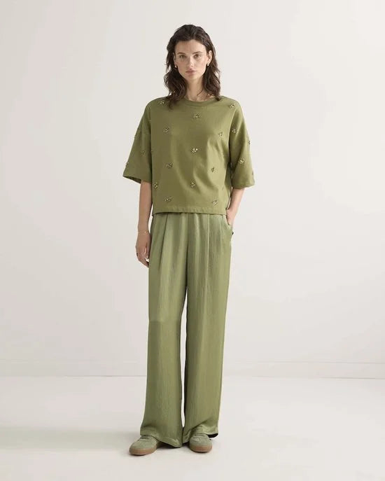 Summum - 3s5107-30656 - Short sleeve embellished sweatshirt