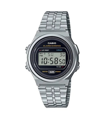 Casio Vintage Iconic A171WE-1AEF Unisex Horloge 37 mm - Zilverkleurig