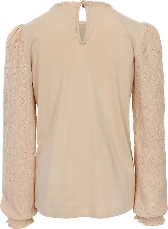 LOOXS Little 2432-7104-038 Meisjes Blouse - Maat 134 - ecru van 98% Polyester 2% Spandex