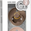 Fopspenen - 6-18 mnd, T2 (Dark Oak & Blush)