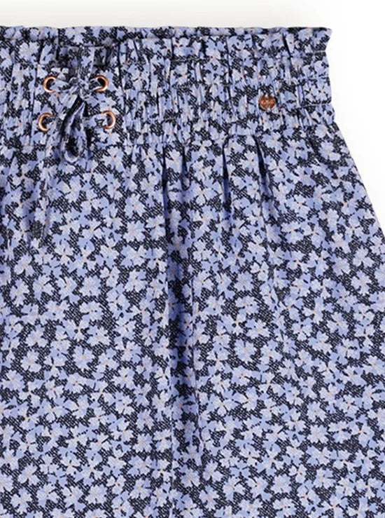 NoBell Meisjes spijker rokje - Ninez - Satijn blauw