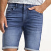 State of Art - Denim Shorts Donkerblauw - Heren - Maat 40 - Regular-fit