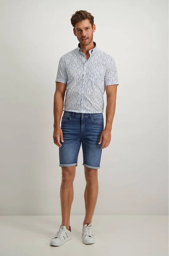 State of Art - Denim Shorts Donkerblauw - Heren - Maat 40 - Regular-fit