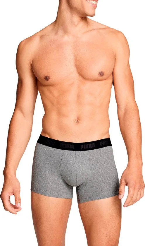 Puma Lange short - 002 Black/Grey - maat M (M) - Heren Volwassenen - Katoen/elastaan- 701226820-002-M