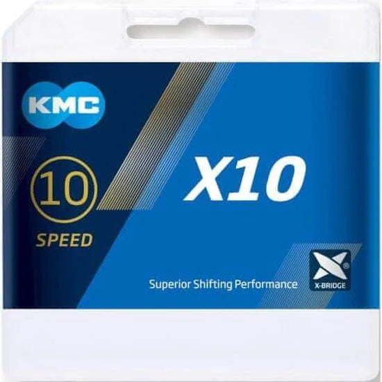 KMC X10 Silver Black Fietsketting 116/114 Schakels - Silver 116 links