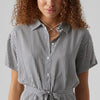 VERO MODA - VMBUMPY SS CALF SHIRT DRESS WVN GA NOOS - Dames - Maxi jurken