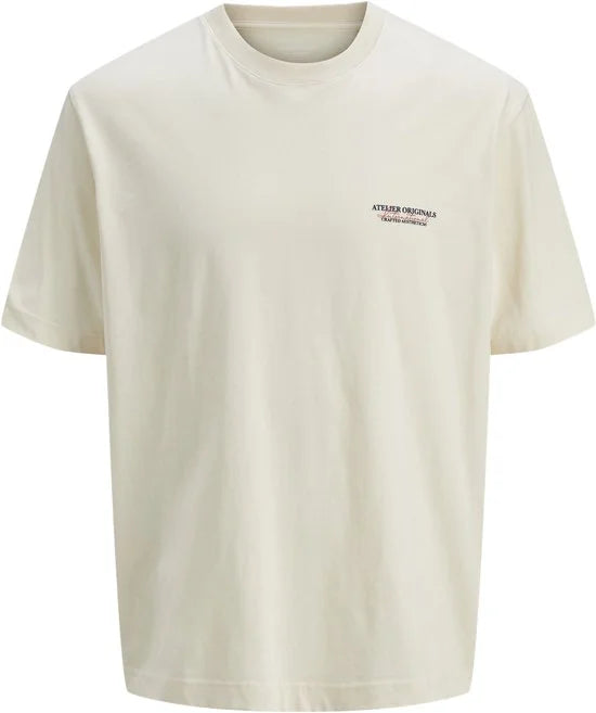 JACK&JONES JUNIOR JORISLINGTON TYPE TEE SS CREW N. SN JNR Jongens T-shirt - Antique White