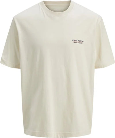 JACK&JONES JUNIOR JORISLINGTON TYPE TEE SS CREW N. SN JNR Jongens T-shirt - Antique White