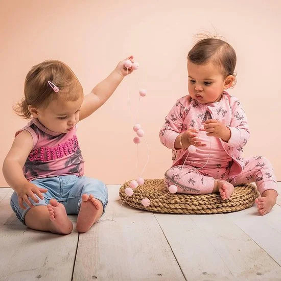 Dirkje Vestje Summer pink melee   -  Maat  62
